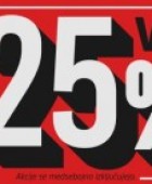 Mana akcija – 25 % na vse do 20. 5.