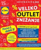 Lidl katalog Veliko Outlet znižanje do 17. 9.