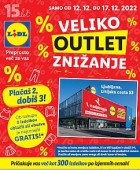 Lidl katalog Veliko Outlet znižanje Litijska do 17. 12.