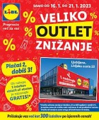 Lidl katalog Veliko Outlet znižanje Litijska do 21. 1.