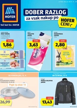 Hofer katalog od 9.9.