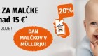 Muller akcija -15% na vse za malčke