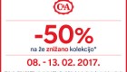 C&A akcija – 50 % na že znižano do 13. 02.