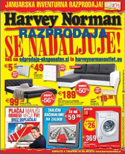 Harvey Norman katalog razprodaja se nadaljuje do 31.1