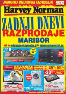 Harvey Norman katalog Zadnji dnevi razprodaje Maribor do 31.1.