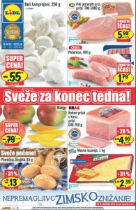 Lidl katalog živila za zahodno Slovenijo od 16.1