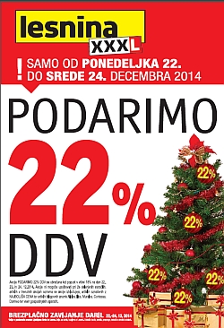 Lesnina katalog Podarimo 22 % DDV Brdo in Levec
