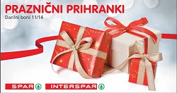Spar in Interspar katalog Darilni boni 11/2014