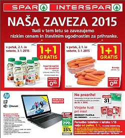 Spar in Interspar katalog od 2. 1.2015