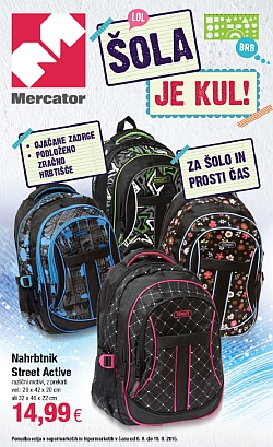 Mercator katalog Šolske torbe in nahrbtniki