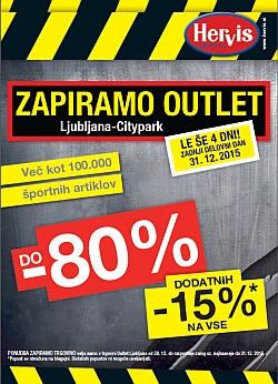 Hervis katalog Zapiramo Outlet Ljubljana