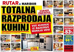 Rutar katalog Totalna razprodaja kuhinj Maribor