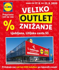Lidl katalog Veliko outlet znižanje Ljubljana Litijska