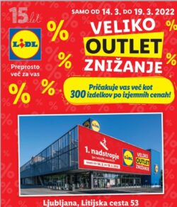 Lidl katalog Veliko Outlet znižanje Ljubljana