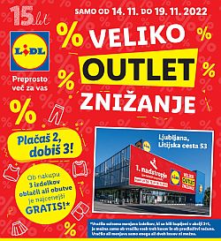 Lidl katalog Veliko Outlet znižanje Ljubljana Litijska
