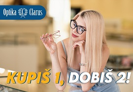 Optika Clarus katalog april 1+1 gratis
