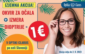 Optika Clarus katalog Okvir za očala 1€