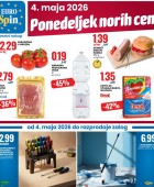Eurospin akcija ponedeljek norih cen 4.5.