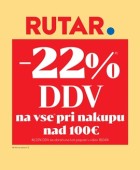 Rutar katalog -22% DDV na vse pr nakupu nad 100€
