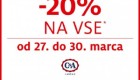 C&A akcija -20 % popusta na vse