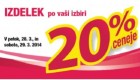 Mercator Kupon za 20 % na en izdelek