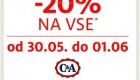 C&A akcija -20 % popusta na vse
