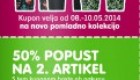 NKD akcija 50 % popusta na drug izdelek