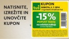 Tuš akcija kupon – 15 % popusta