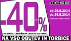 Mass vikend akcija 40% na drugi par obutve ali torbo