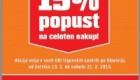 Obi akcija 15 % popusta 19. 2. – 21. 2.