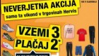 Hervis akcija Vzemi 3 plačaj 2 do 2. 8.