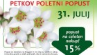 Kalia akcija 15 % popusta na celotni nakup 31. 7.