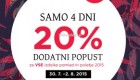 Sportina akcija dodatni 20 % popust do 2. 8.