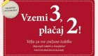 Takko akcija Vzemi 3, plačaj 2 do 25. 8.