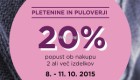 Sportina akcija 20 % na pletenine in puloverje