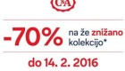 C&A akcija – 70 % do 14. 12.