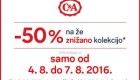C&A akcija – 50 % na že znižano do 07. 08.