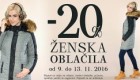 Mana akcija – 20 % na ženska oblačila do 13. 11.
