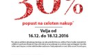 NKD akcija 30 % na celoten nakup do 18. 12.