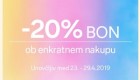 C&A akcija – 20 % bon do 29. 04.