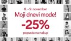 C&A akcija – 25 % na nakup do 9. 11.