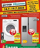Jager katalog Tovarniška razprodaja Gorenje Hisense Jager katalog Tovarniška razprodaja Gorenje Hisense