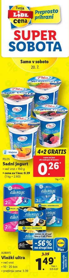 Lidl sobota akcijo