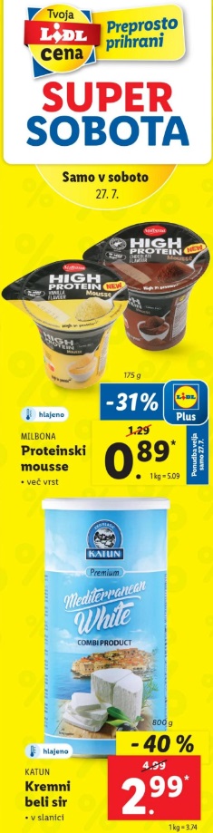 Lidl super sobota kremni sir