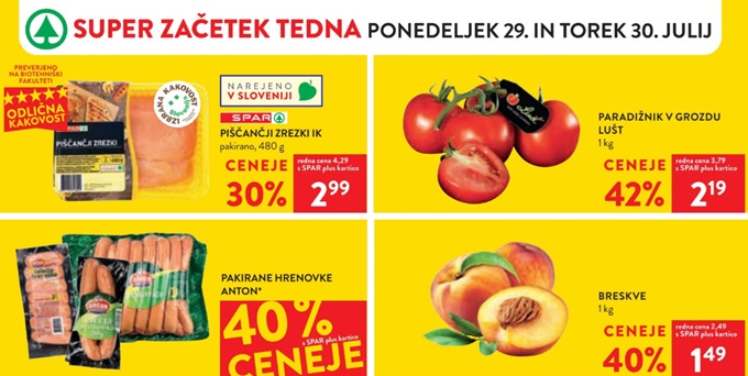 Spar in Interspar akcija za začetek tedna