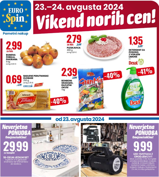 Eurospin vikend norih cen do 24.8.