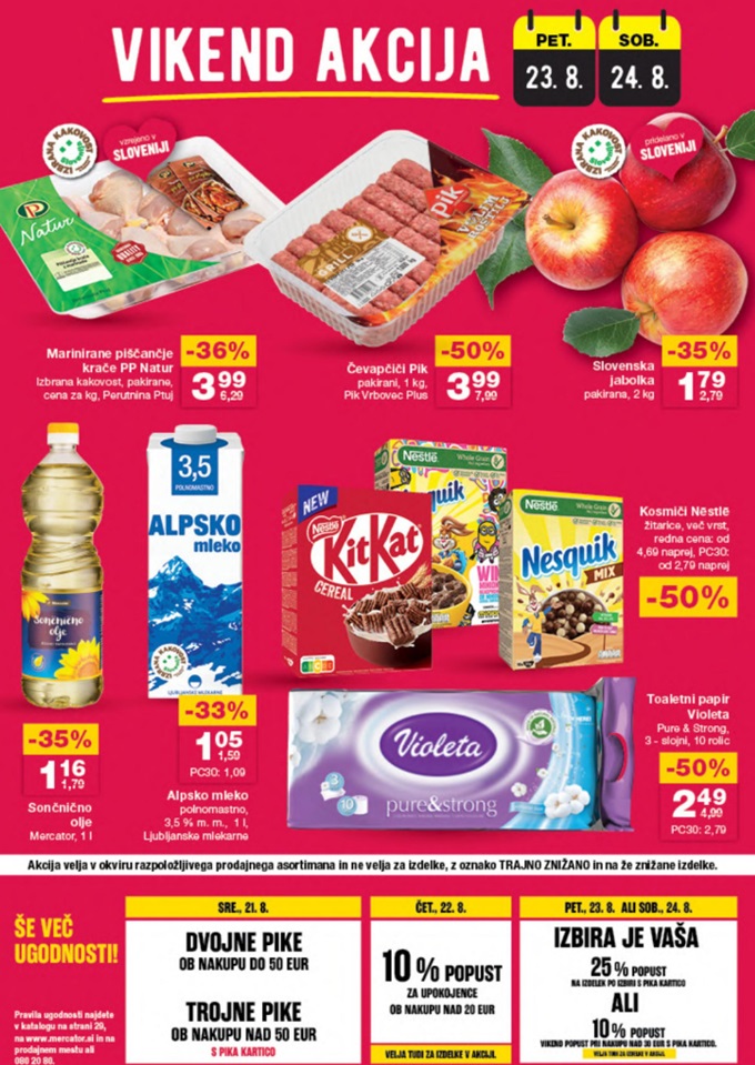 Mercator vikend akcija do 24.8.