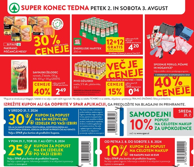 Spar in Interspar vikend akcija do 3.8.