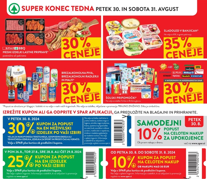 Spar in Interspar vikend akcija do 31.8.