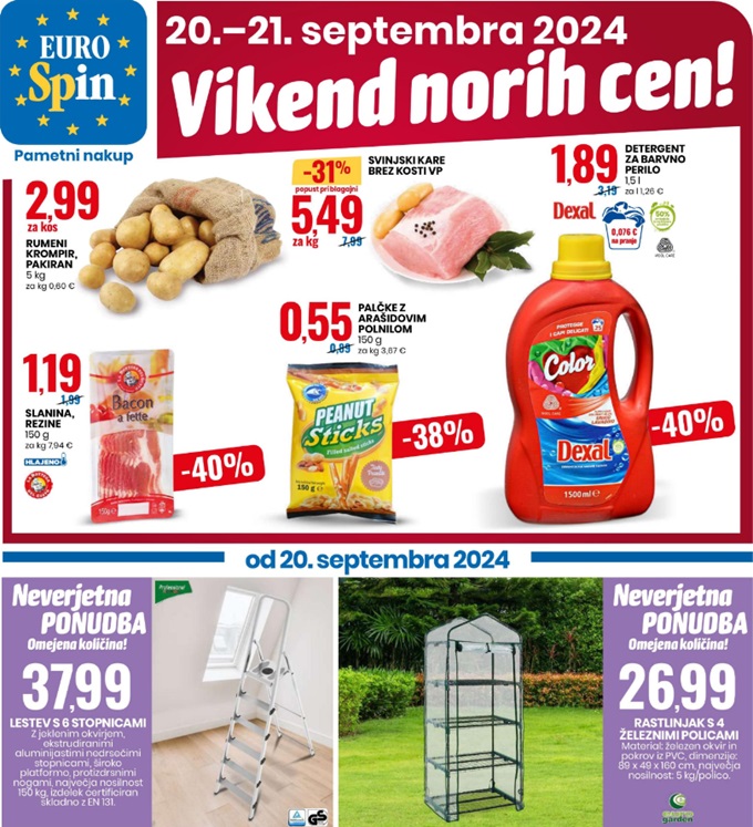 Eurospin vikend norih cen do 21.9.